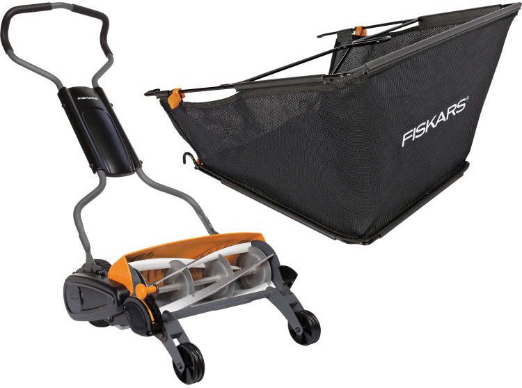 Fiskars StaySharp Max Grasmaaier + StaySharp Grasopvangbak kooimaaier 1000591 + 1000592