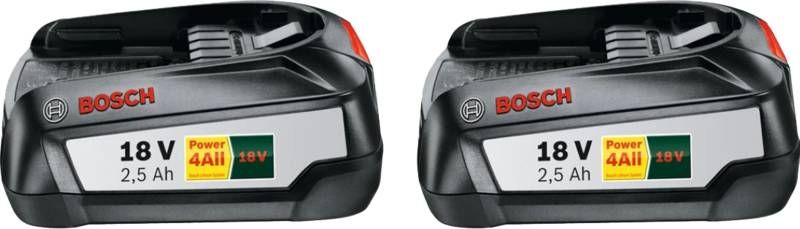 Bosch 18 volt Accu Li Ion 2, 5 Ah(2x )