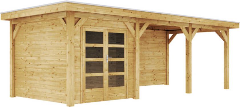 Duxwood | Tuinhuis Bazel met Luifel 500 cm | Dubbele Deur