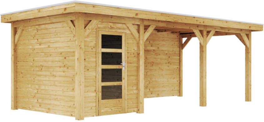 Duxwood | Tuinhuis Genève met Luifel 500 cm | Enkele Deur