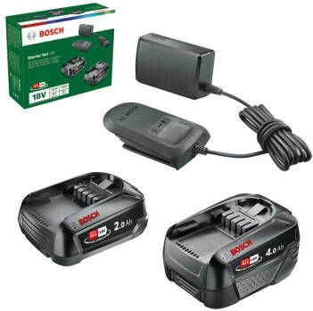 Bosch 1600A027U9 18V Li Ion Accu Starterset(1x 2.0Ah + 1x 4.0Ah )