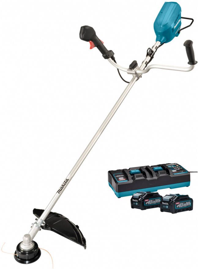 Makita UR012GM202 XGT 2x40V Li Ion Max Accu Bosmaaier Set(2x 4, 0Ah) U greep Koolborstelloos