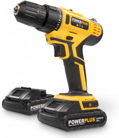 Powerplus POWX0069LI 18V Li Ion accu Schroefboormachine set(2x 1.5Ah accu)in doos