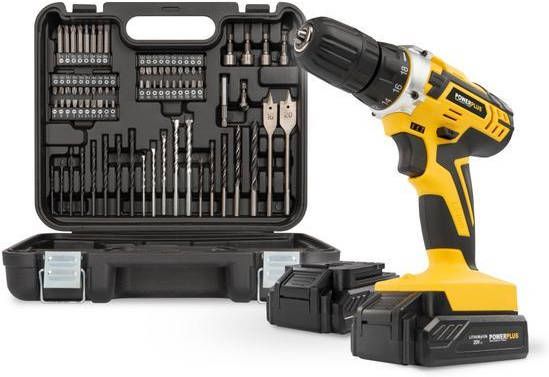 Powerplus POWX00850 20V Schroefboormachine Set Met Accu's Incl. Accessoires