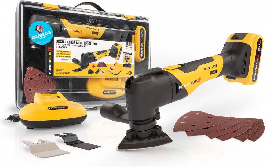 Powerplus POWXB40020 20V Li Ion accu Multitool set(1x 2.0Ah accu)in koffer