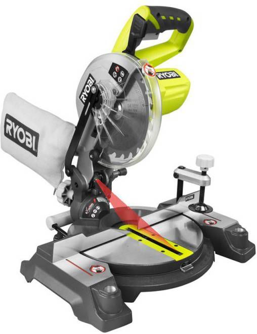 Ryobi EMS190DCL 18V ONE+ Li Ion Accu Afkort En Verstekzaagmachine Body Met Laser 190mm