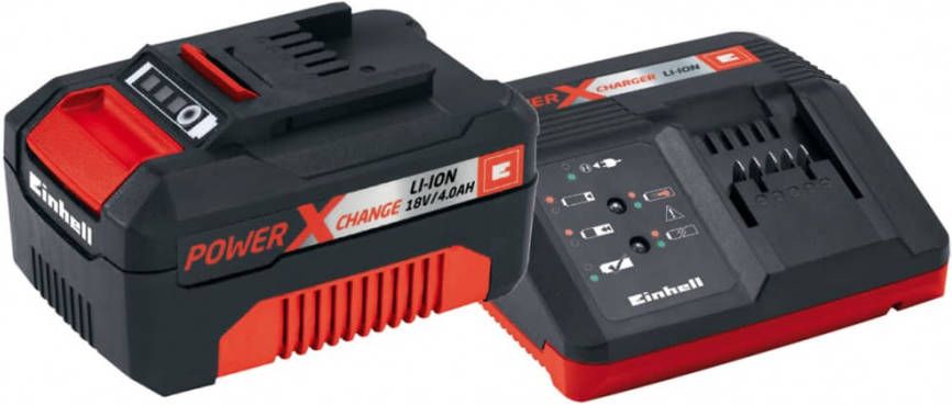 Einhell 4512042 18V Power X Change Li Ion accu starterset(1x 4.0Ah)+ lader