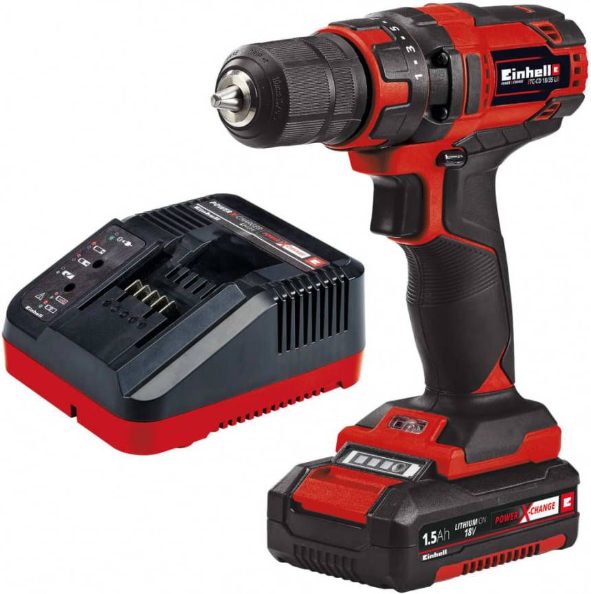 Einhell TC CD 18/35 Li Kit 18V Li Ion acuu Boor -/Schroefmachine set(1x 1.5ah accu)in opbergdoos