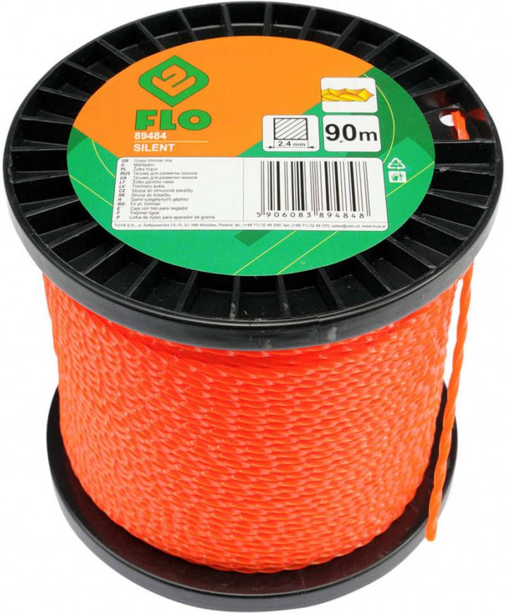 FLO Maaidraad Silent 2, 4 mm 90 m oranje