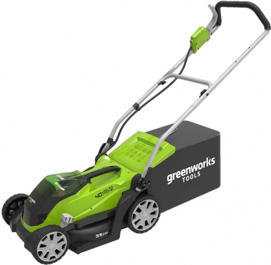 Greenworks Grasmaaier met 2x40 V 2 Ah accu G40LM35 2501907UC