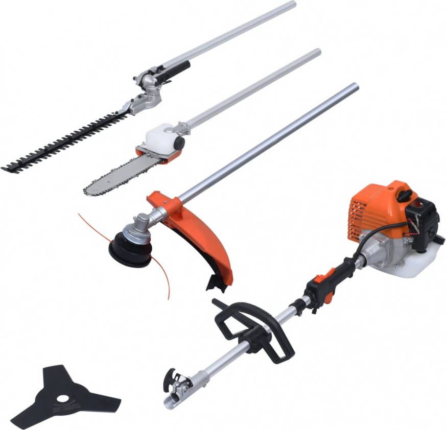 vidaXL Tuingereedschapsset met 52 cc motor 4 in 1