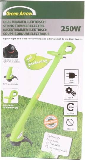 Voordeeldrogisterij Green Arrow Elektrische Grastrimmer 250 Watt 230 Mm 11.000 Toeren